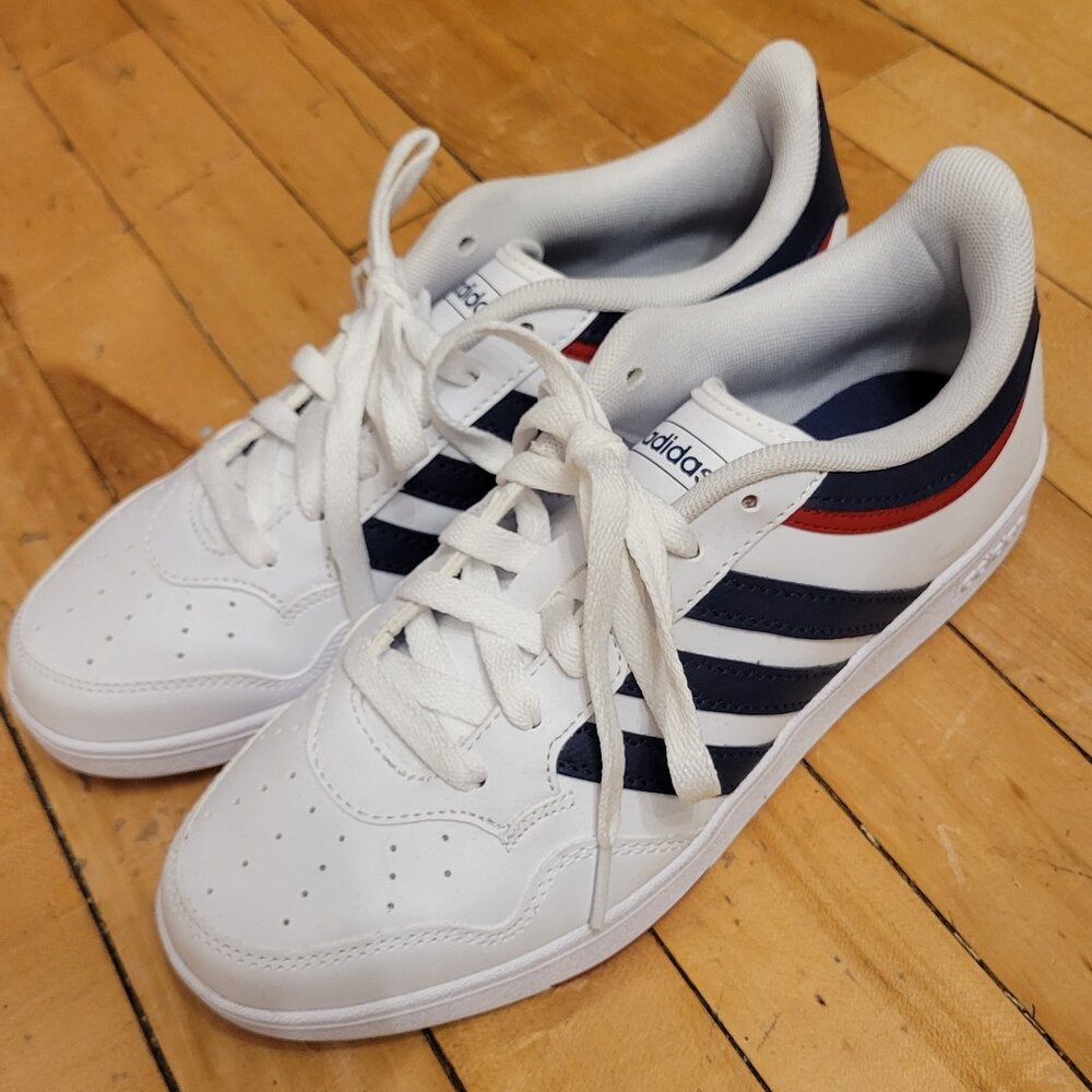 Adidas NEW Women's Sneakers Size‎ 6.5 — White Navy Red — Court Style